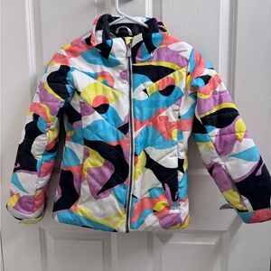 Spyder  Lola Girls Multicolor Ski Jacket Size 10 Missing Hood